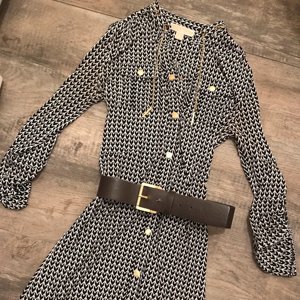 Gently used Michael Kors dress with belt.
